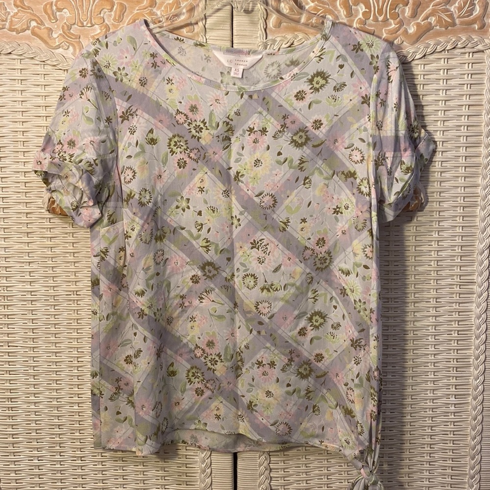 LC Lauren Conrad floral blouse